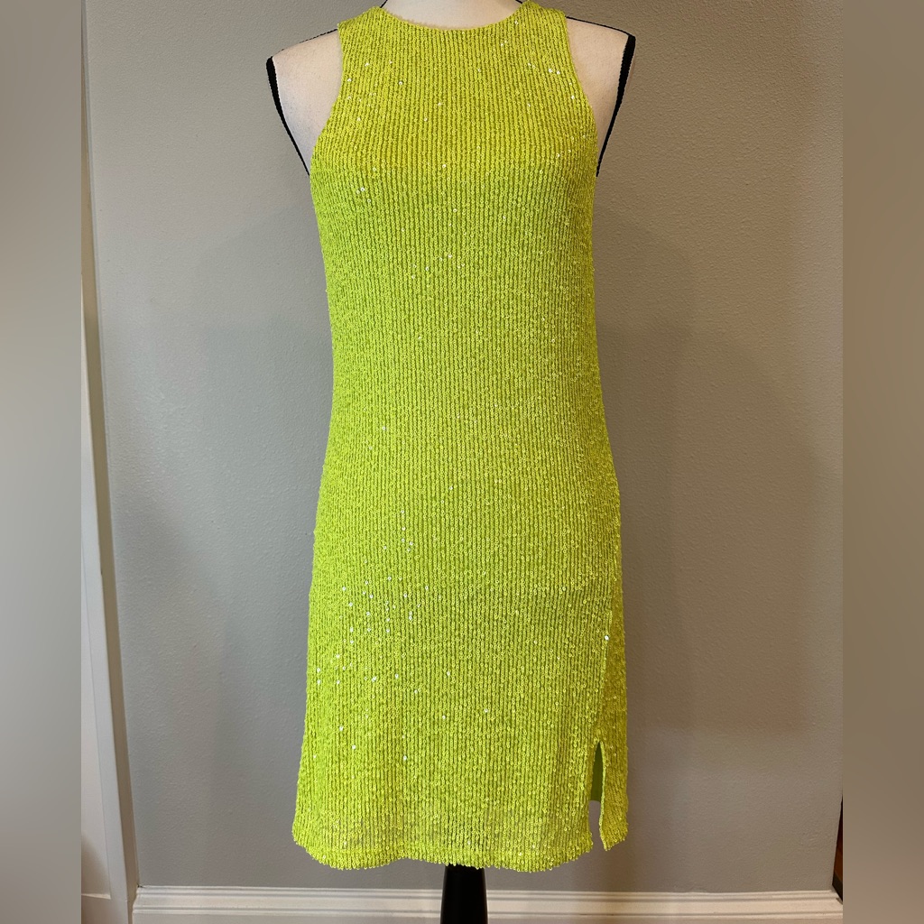 Top Shop Neon Yellow Party Dress